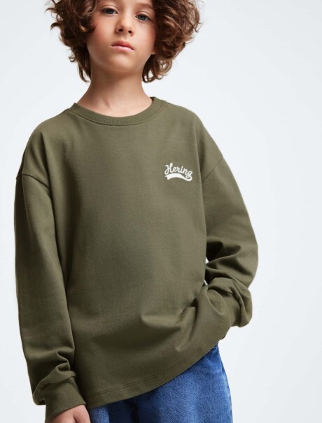 BUZO INFANTIL CON ESTAMPA VERDE