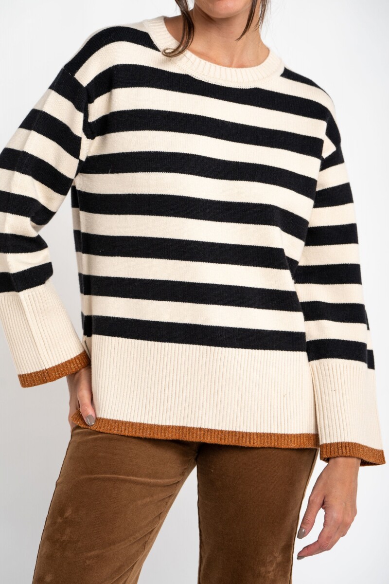 Sweater Rayado Negro