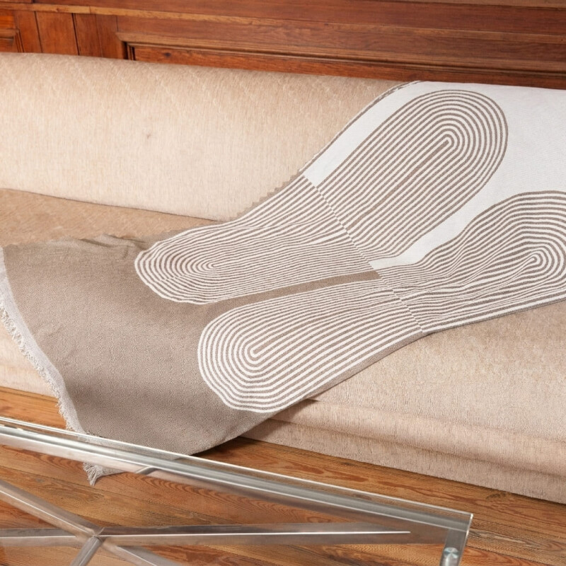 Manta para sillón y cama con diseños semicírculo 180x230cm