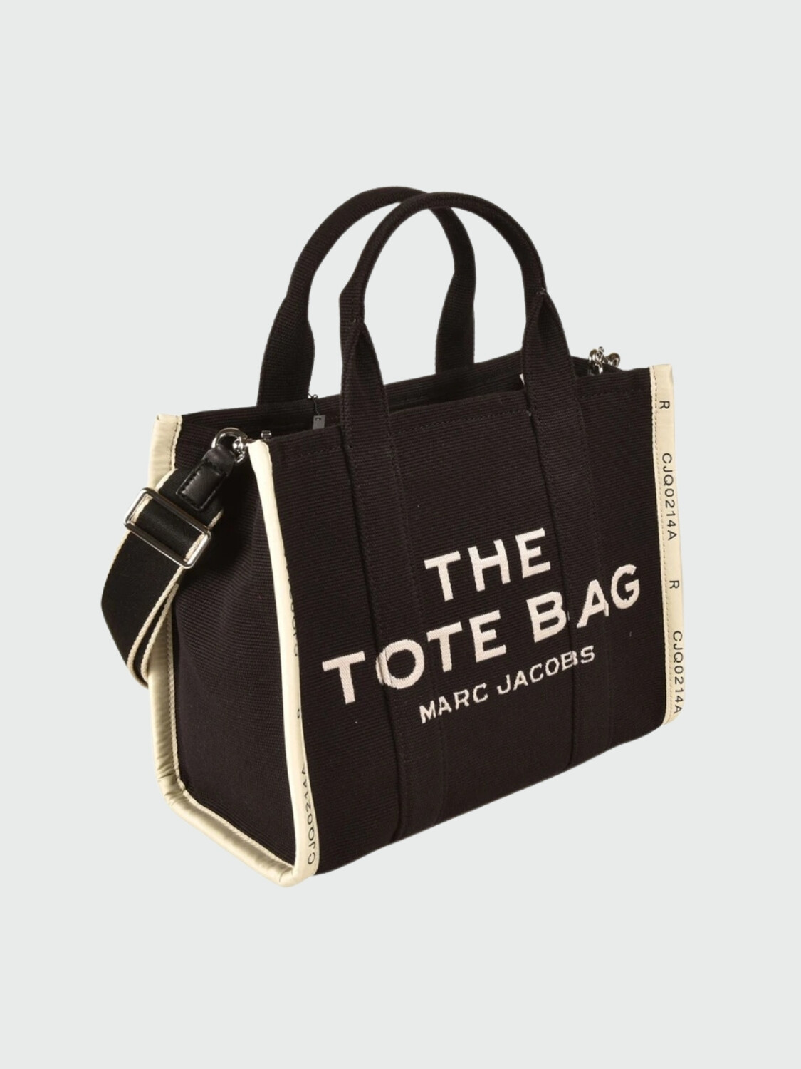 Marc Jacobs- Bolso tejido en jacquard , The Medium Tote Bag Negro
