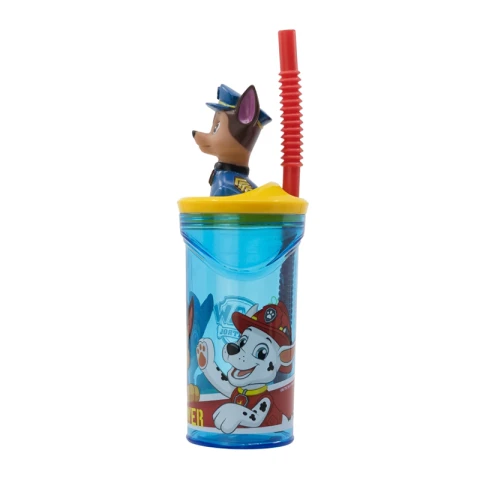 Vaso Alto con Forma 3D Paw Patrol 18 cm 360ml CHASE