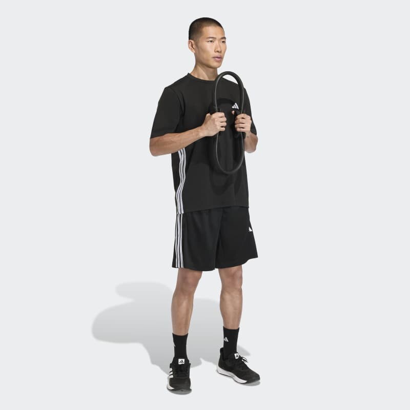 Short Adidas Workout Essentials Base 3 Rayas Negro