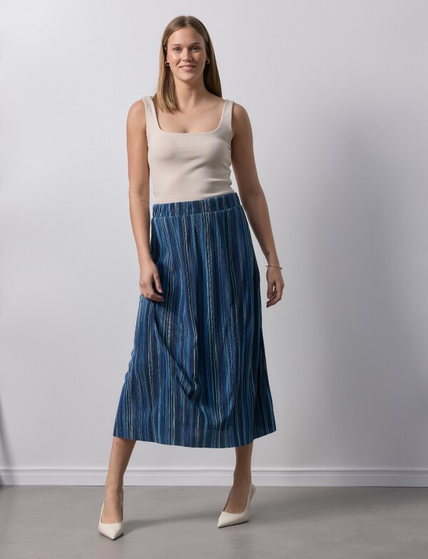 Falda Plisada AZUL/MULTI