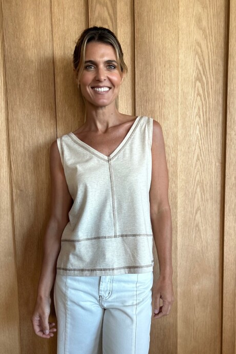 Musculosa Aloe Beige Melange