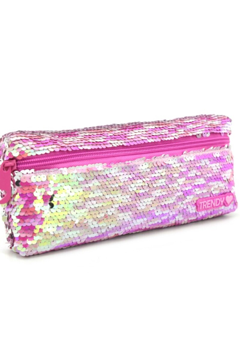 Cartuchera con lentejuelas reversibles Rosa