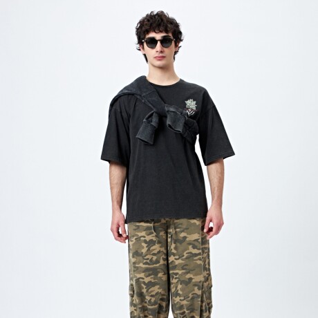 BERMUDA SKATER PRINT Verde Militar