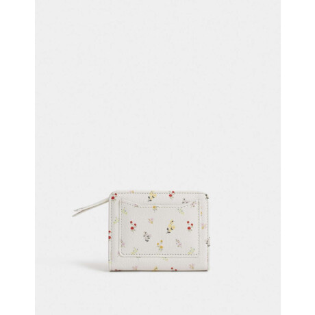 Billetera Cuerina Flores Estampado Flores