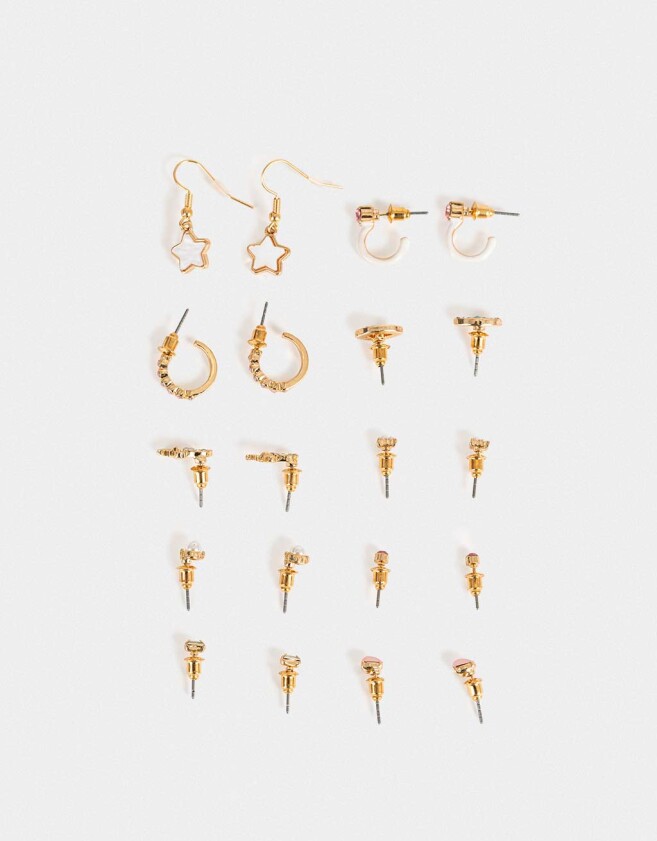 Aros Sets Strass Sets De Aros - Dorado