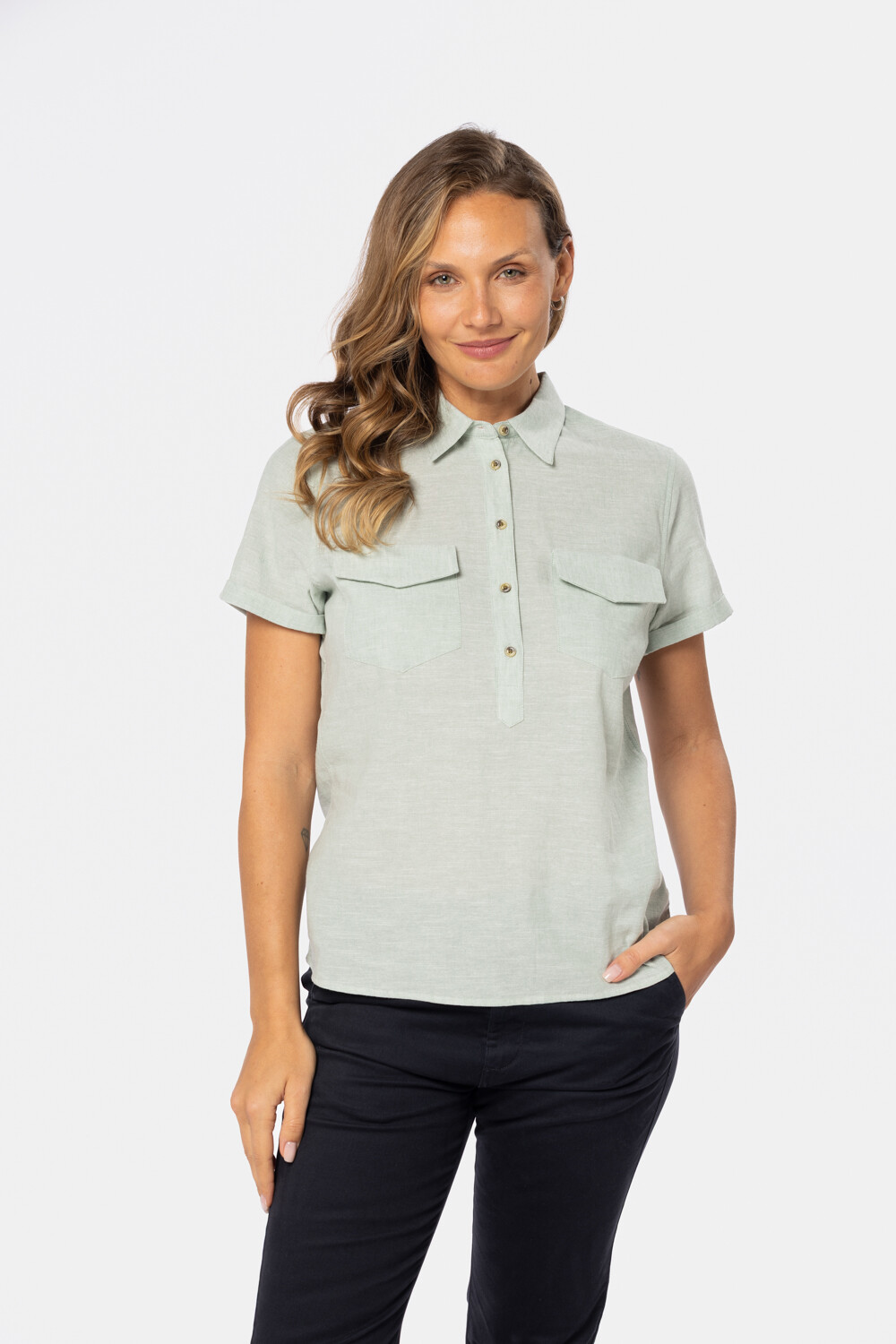 CAMISA DE LINO Verde