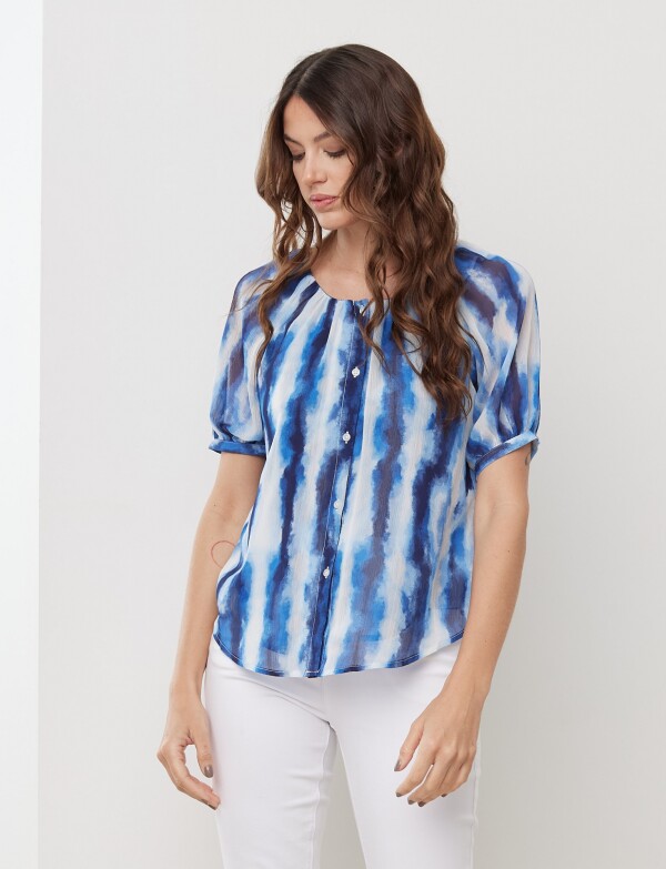 Blusa Gasa AZUL/MULTI