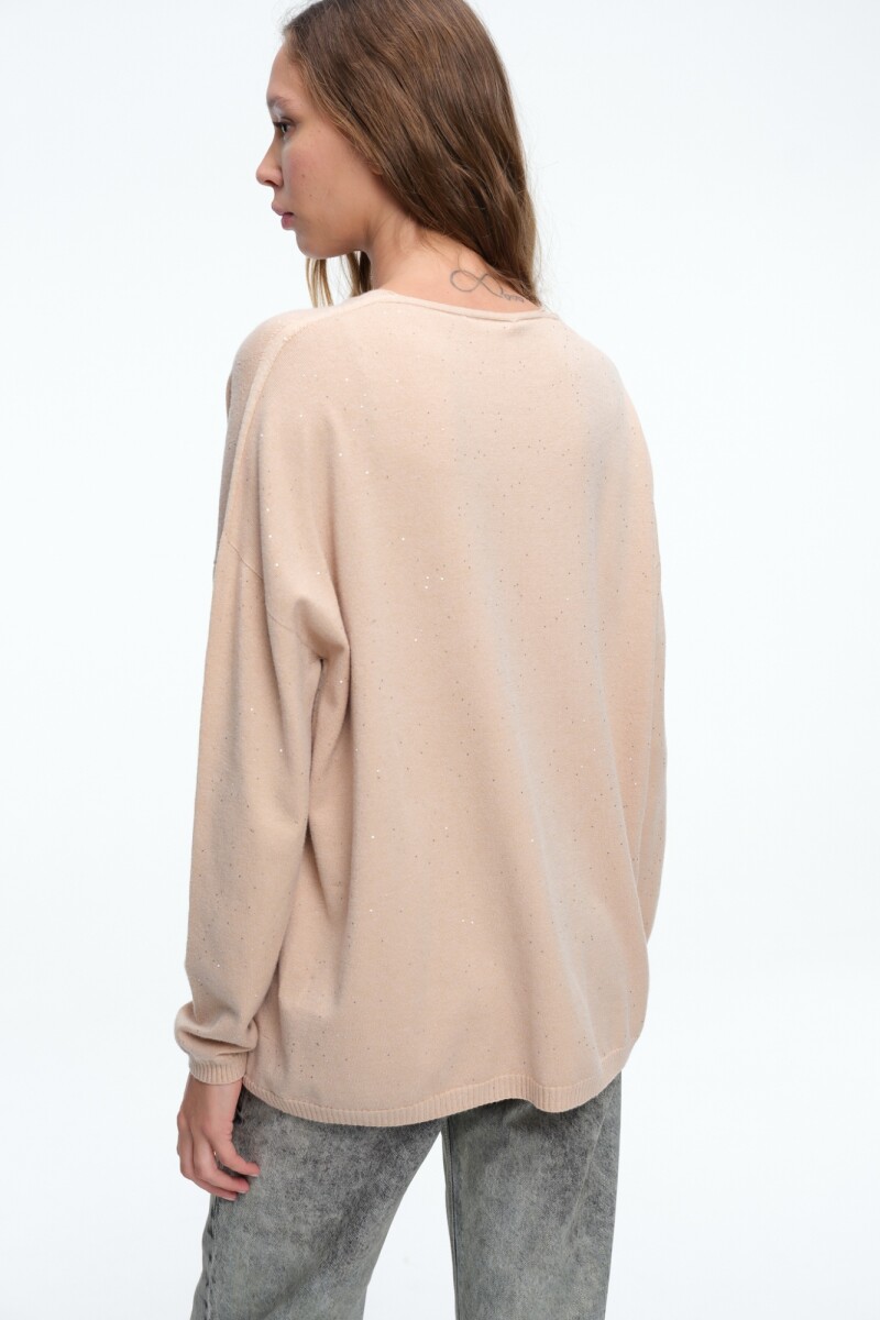 CARDIGAN BROCHE Beige