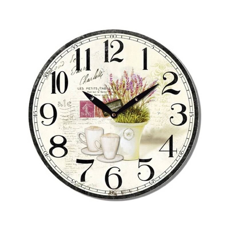 Reloj Analógico de Pared en MDF con Estampado Selecta 29cm Reloj Analógico de Pared en MDF con Estampado Selecta 29cm
