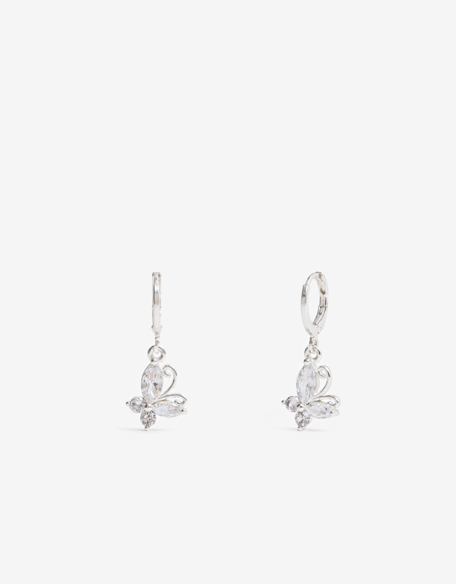 Aros Argolla Mariposa Cubic Zirconia 