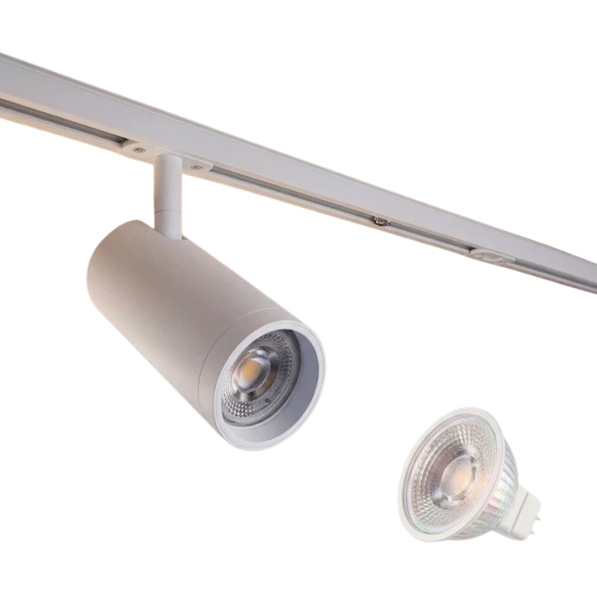 Pack Artefacto Track Long Leticia + LED GU10 7W Dimerizable 100º 2700K 