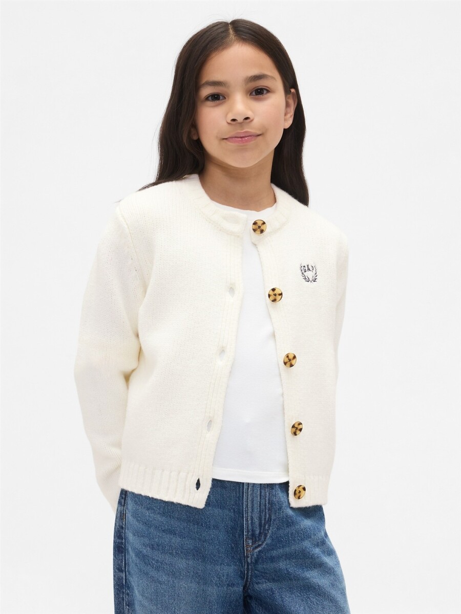 Saco Logo Gap Niña - Ivory Frost 