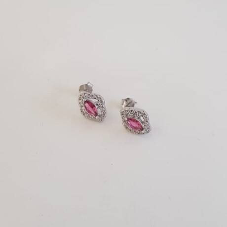 Caravanas Lady Di Pink - Plata 925 Caravanas Lady Di Pink - Plata 925