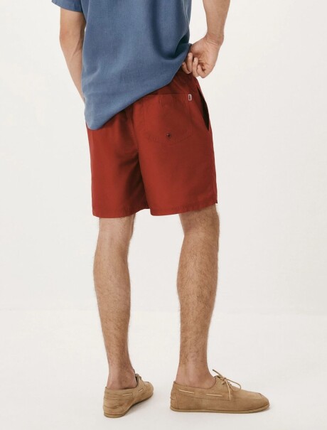 SHORT DE BAÑO CON SUSPENSOR ROJO