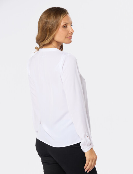 BLUSA CUELLO MAO Blanco