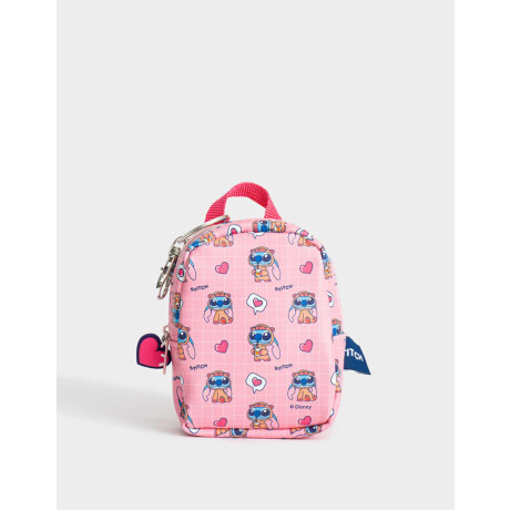 Llavero & Charm Mochilita ''stitch Capybara'' Rosa Claro