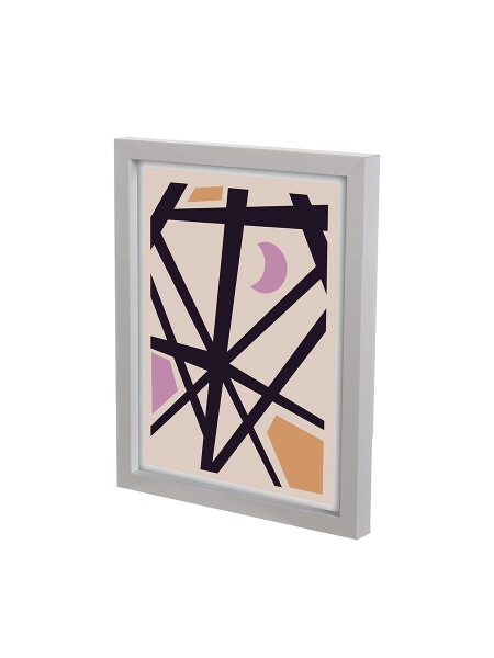 CUADRO ABSTRACT MOON GRIS