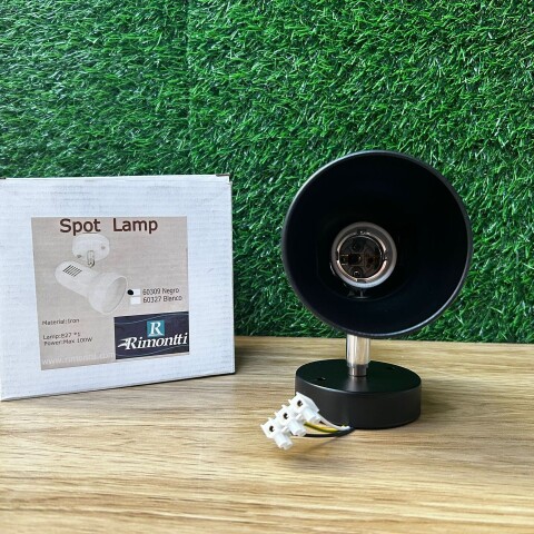 [OUTLET] Aplique Spot de Hierro para Lámpara E27 hasta 100W Color Negro Rimontti [OUTLET] Aplique Spot de Hierro para Lámpara E27 hasta 100W Color Negro Rimontti