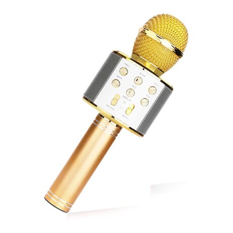 Microfono con Bluetooth y Parlante WS-858 DORADO