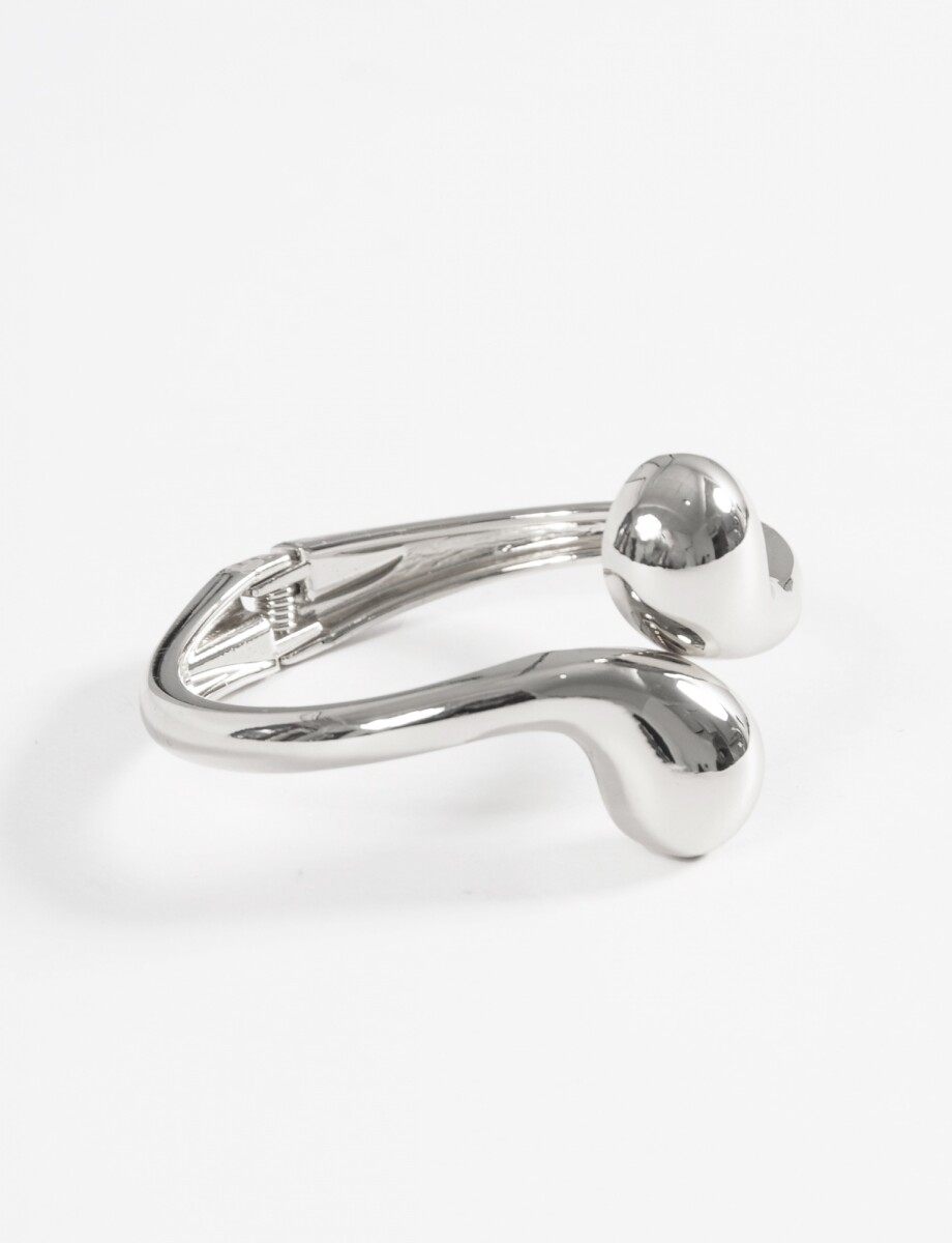 Pulsera cuff bold - plateado 