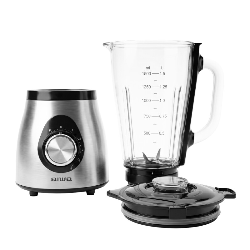 Licuadora de Pie 1,5L AIWA Acero Inoxidable 5 velocidades | AW-LD9702A Licuadora de Pie 1,5L AIWA Acero Inoxidable 5 velocidades | AW-LD9702A