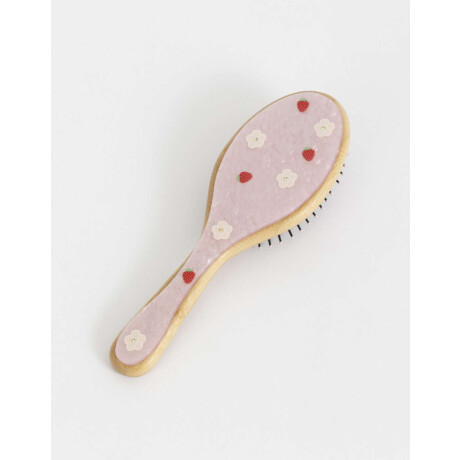 Cepillo Redondo De Bamboo Combinacion Multicolor