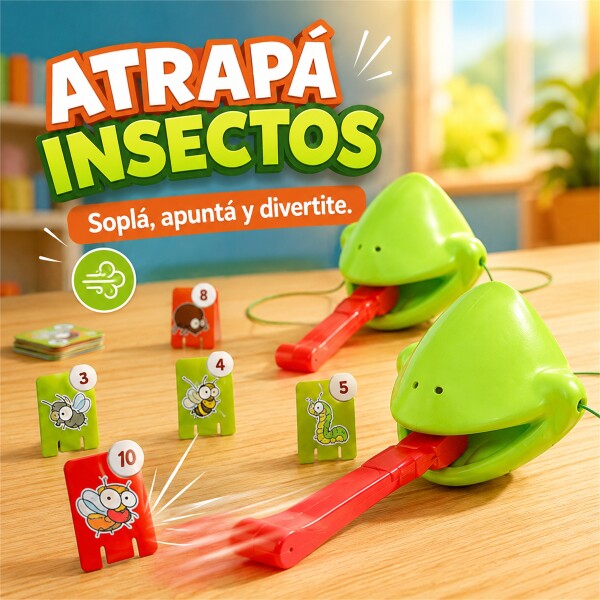 Juego Lengua de Rana X2 Captura Insectos con Cartas Verde