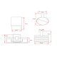 SET DE ACCESORIOS CUADRADO METAL LINEA ZINC COLOR CROMO CROMO