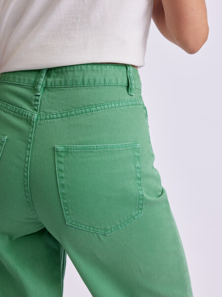 Pantalón de jean wide leg Verde