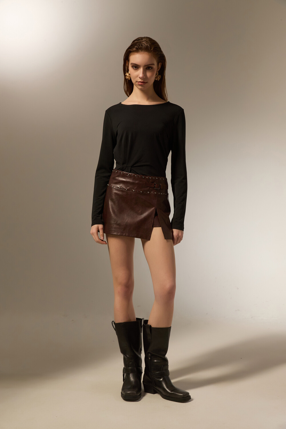 Falda Valros Cereza Oscuro