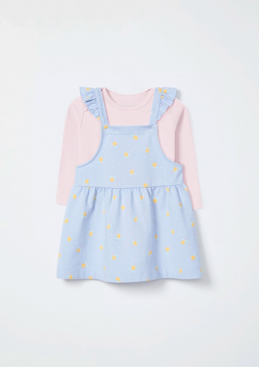 CONJUNTO DE BODY Y JUMPER - CELESTE 