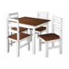 JGO DE COMEDOR RTD OLIVIA 4 SILLAS - MADERA -Blanco-Nogal N/A