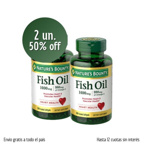 Fish Oil Nature's Bounty - 2un. 50%off Fish Oil Nature's Bounty - 2un. 50%off
