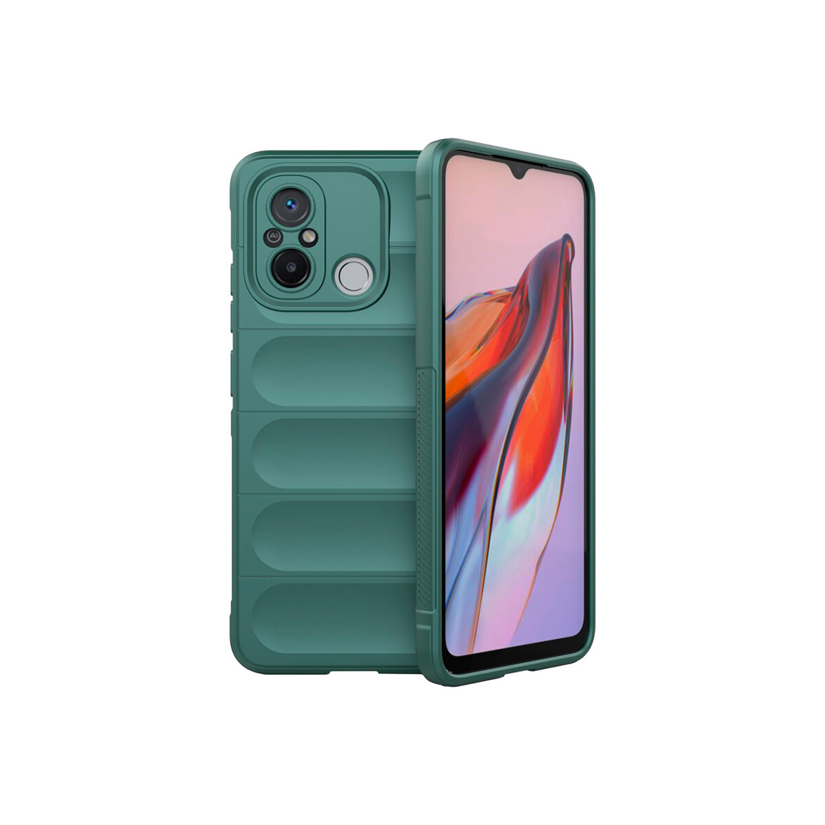 Protector Xiaomi Redmi 12C engomado con textura color verde 