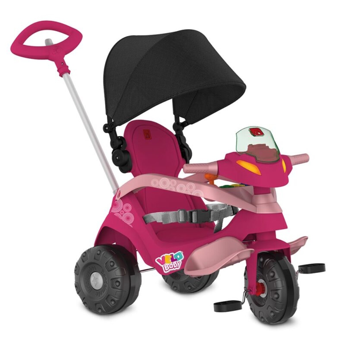 Triciclo Bandeirante Velobaby Reclinable Paseo Pedal Rosa 359 
