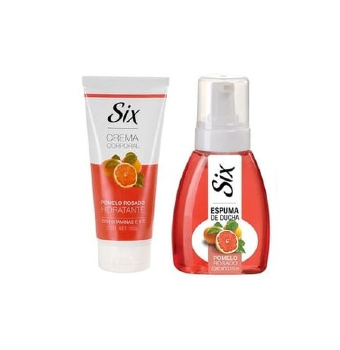 Pack Six Espuma + Crema Corporal Pomelo Rosado – Hidratación y Aroma