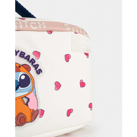 Portacosméticos ''stitch Capybara'' Blanco Crema
