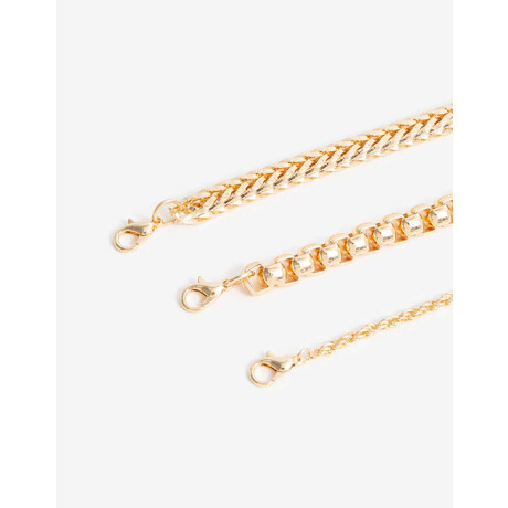 Set De Pulseras Flexibles Dorado