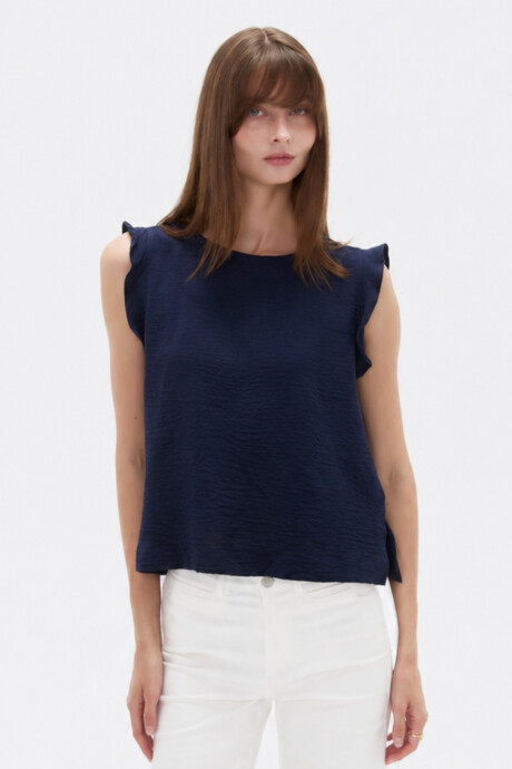 Blusa Jastel Azul Marino