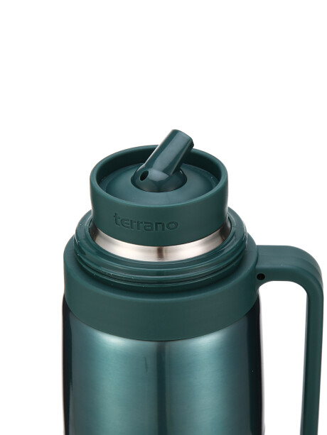Termo 1Lt. Premium Manija Rigida Metalizado Verde