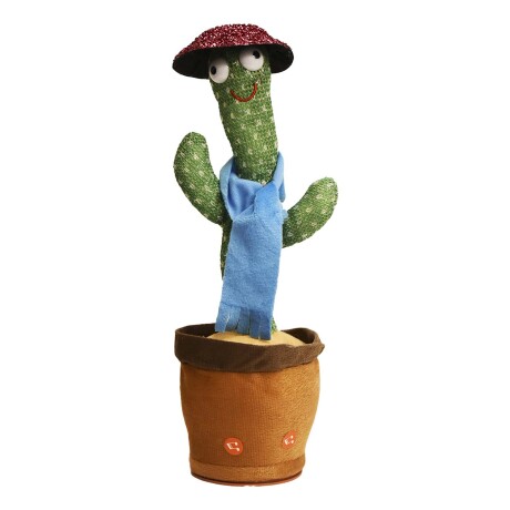 Cactus Muñeco Bailarín c/Música Luz Que Habla Graba y Repite Fucsia Brillante