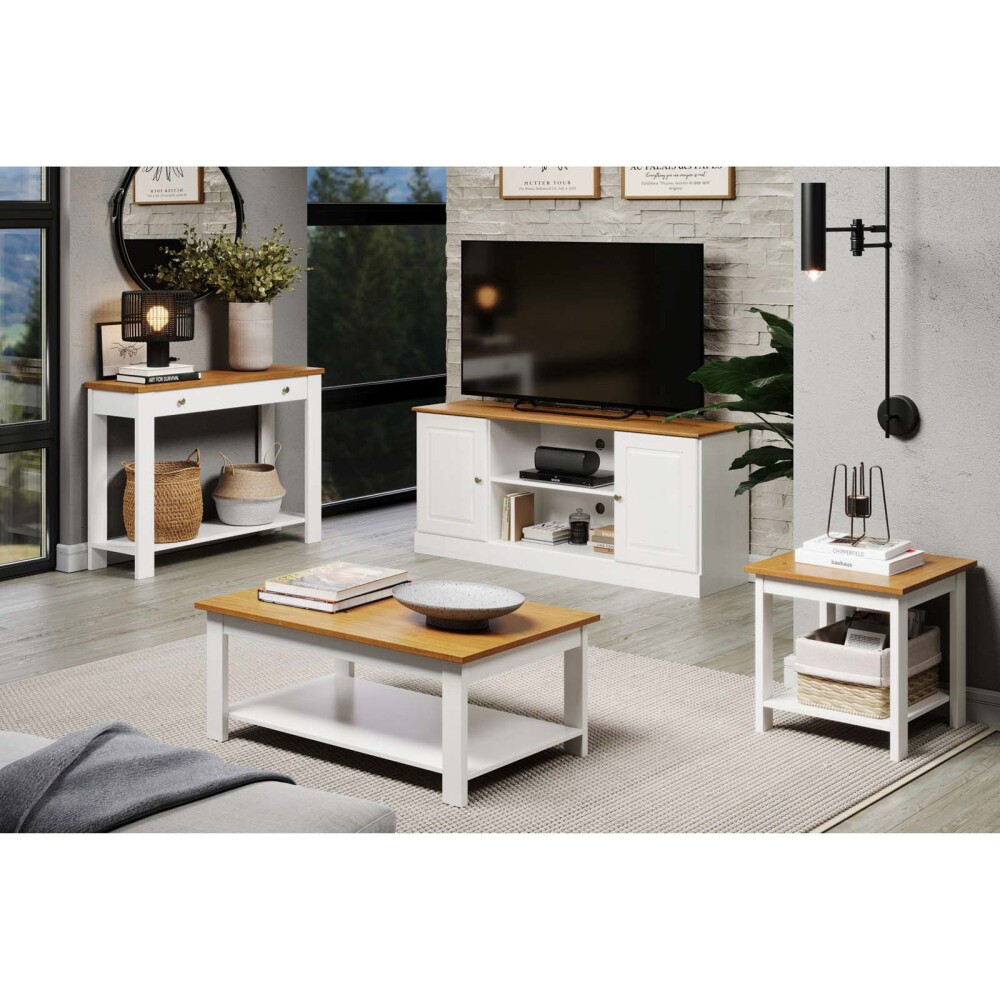 MESA RATONA CENTRAL MADERA BLANCO AGATA BCO/NAT