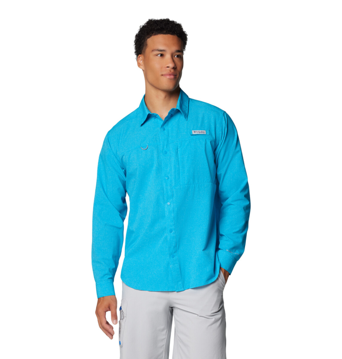 Camisa PFG Solar Breeze Woven Hombre - OCEAN BLUE 