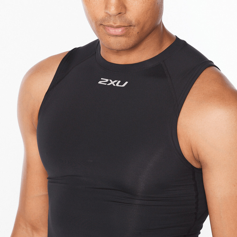 Core Compression Sleeveless - Hombre Black/silver