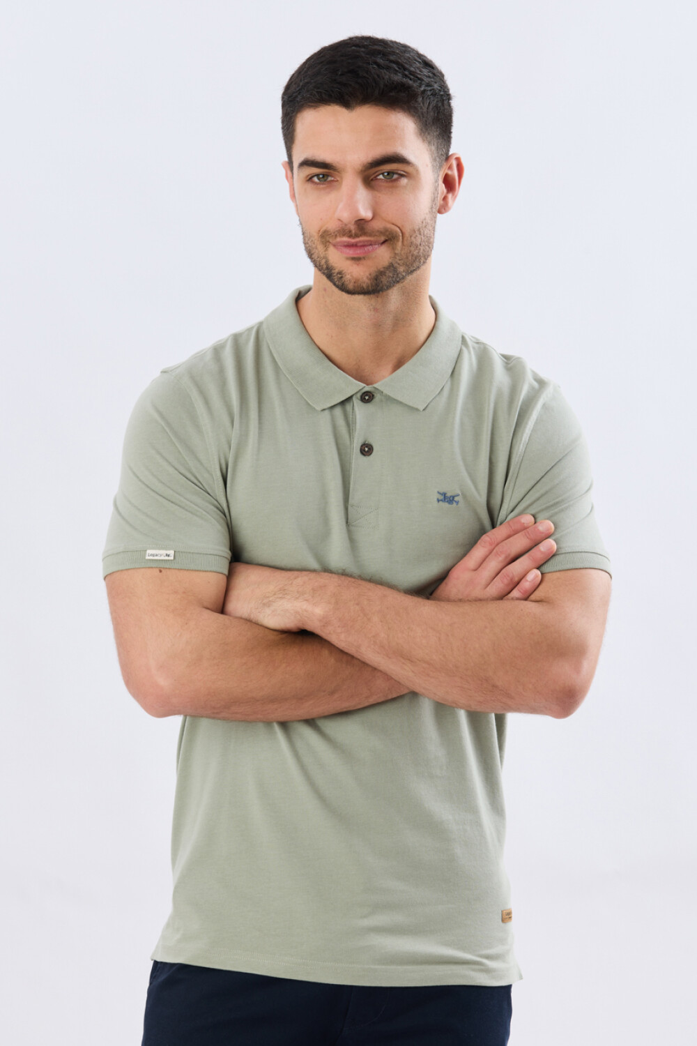 REMERA POLO LISA JERSEY Pistacho