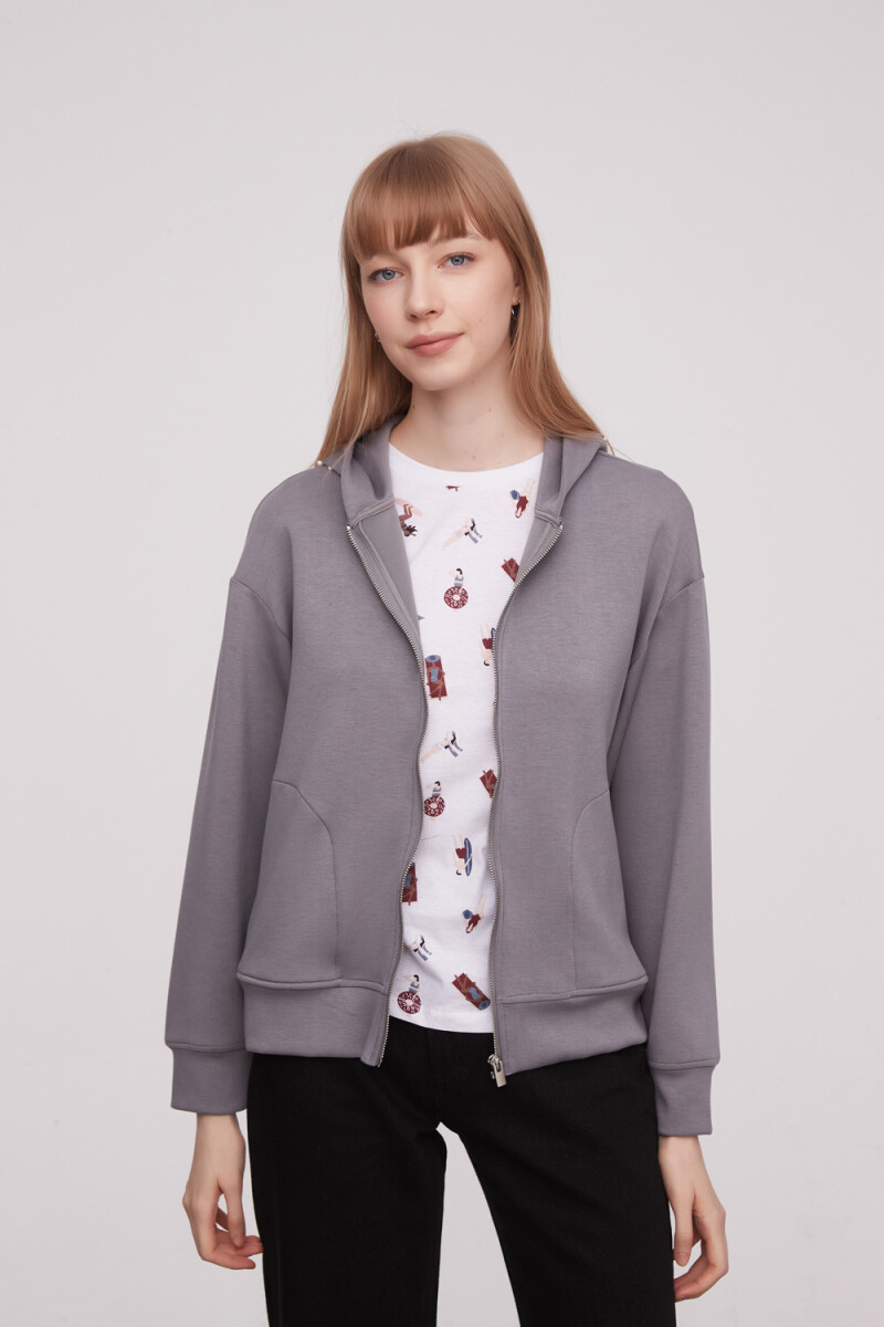 Campera Deportiva Visel - Gris 