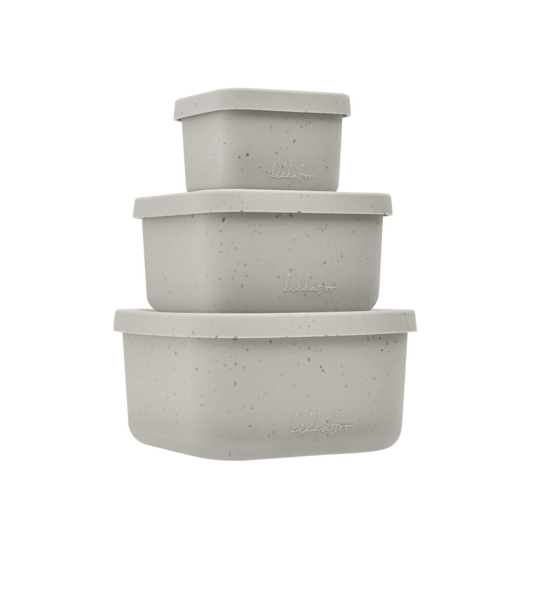 Set x3 tupper silicona KIKKABOO - beige 